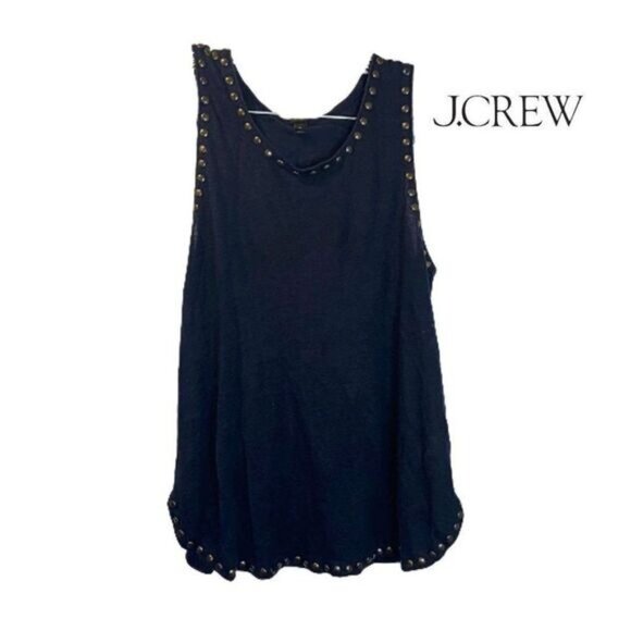 J Crew‎ Women Studded Sleeveless Loose Fit Tops - Picture 1 of 8